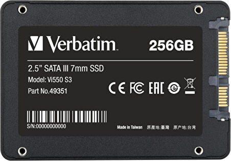 Verbatim Vi550 SSD 256GB SATA III 550MB-460MB