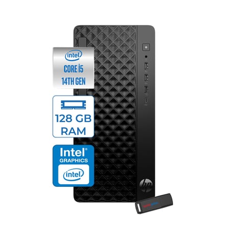 Hp Prodesk 2 Tower G1I Intel I5 14500  Up To 5,0ghz 128GB Ddr5 256GB SSD Intel® UHD Graphics 770 Freedos Mini Tower Masaüstü Bilgisayar B6YE4ETF36+ZETTAUSBBELLEK