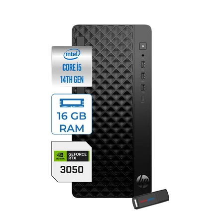 Hp Prodesk 2 Tower G1I Intel I5 14500  Up To 5,0ghz 16GB Ddr5 512GB SSD 6GB/RTX3050 WIN11PRO Mini Tower Masaüstü Bilgisayar B6YE4ET23P02+ZETTAUSBBELLEK
