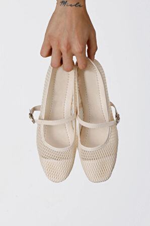 Kadın Yazlık Fileli Günlük Şık Babet