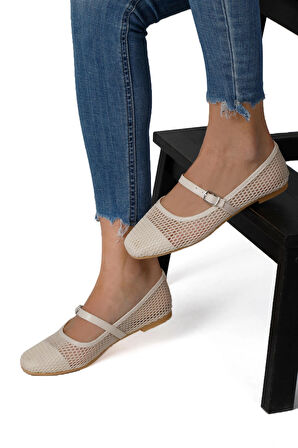 Kadın Yazlık Fileli Günlük Şık Babet