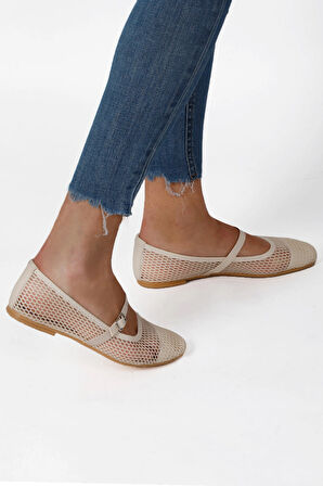 Kadın Yazlık Fileli Günlük Şık Babet