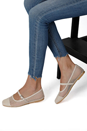 Kadın Yazlık Fileli Günlük Şık Babet