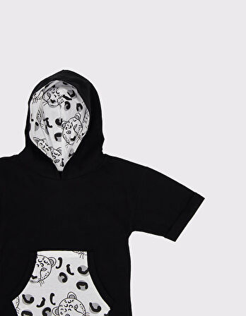 Unisex Bebek Organik Pamuklu Kapüşonlu Tulum