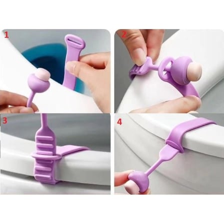 Silikon Klozet Kapağı Kaldırma Aparatı Hijyenik Tuvalet Tutacağı Esnek Klozet Kapağı Kulpu 24 Cm24242412169