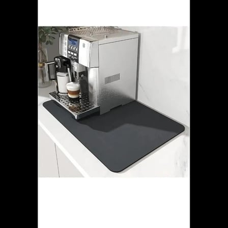 Çok Amaçlı Su Emici Kurutma Matı | Kaymaz Tabanlı Nappa Deri Tezgah ve Lavabo Altlığı 40x50 cm