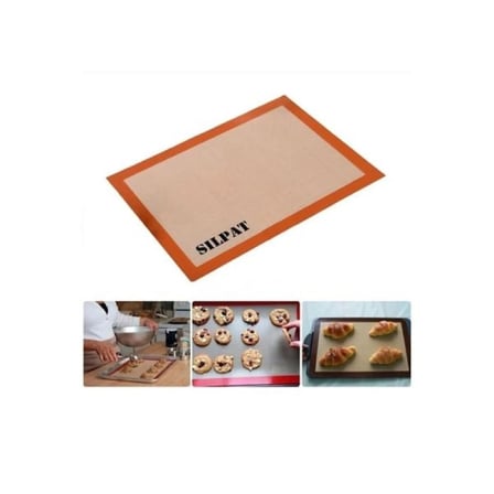 Silikon Silpat Pişirme Matı 30x40 cm Yapışmaz Fırın Matı Hamur Açma ve Pişirme Altlığı