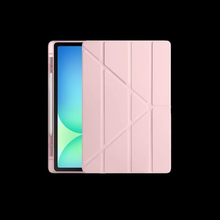 Apple iPad Pro 11 (2024) Kılıf Kalemlikli Hugo Tablet Kılıfı - Rose Gold