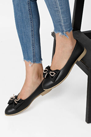 Kadın Trend Günlük Babet Hafif Rahat Fiyonklu Ev Ve Ofis Ayakkabısı