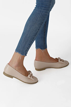 Kadın Trend Günlük Babet Hafif Rahat Fiyonklu Ev Ve Ofis Ayakkabısı