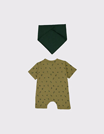 Bebek Doğal Baskılı Tulum ve Puset