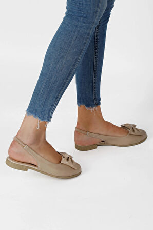 Arkası Açık Lastikli Kurdeleli Babet