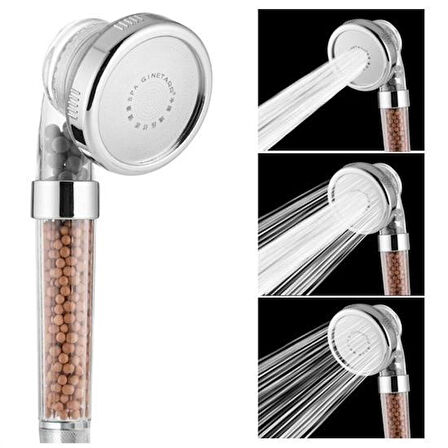 CELİK AVM® %50 Su Tasarruflu ve Arıtmalı Doğal Taşlı Banyo El Duş Başlığı