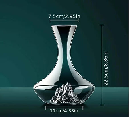 Şarap Şampanya Sürahisi 1300ml Minimalist Tasarımlı Lüks Cam Sürahi Ev Bar Dekarosyonu