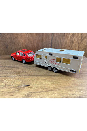 Oyuncak Karavan +Araba Diecast Demir Oyuncak Jeep Kapılar Açılır Oyuncak Karavan Ve Metal Arabası