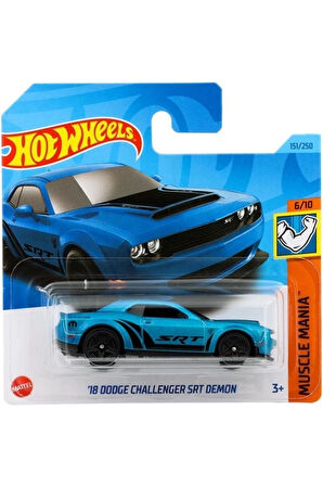 Hot Wheelss 2023 - 18 Dodge Challenger Srt Demon Muscle Manıa 6/10 151/250 Mini Oyuncak Araba