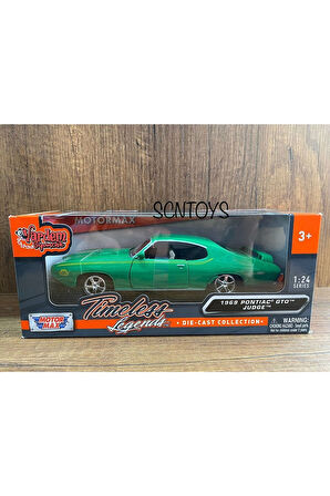 1:24 1969 Pontıac Gto Judge Klasik Model Araba Yeşil Pontıac Judge Eski Koleksiyonluk Arabalar