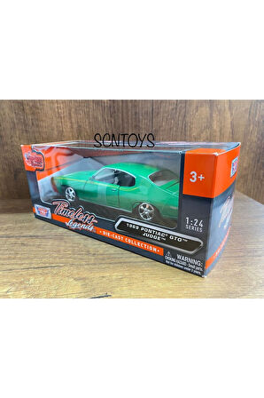 1:24 1969 Pontıac Gto Judge Klasik Model Araba Yeşil Pontıac Judge Eski Koleksiyonluk Arabalar