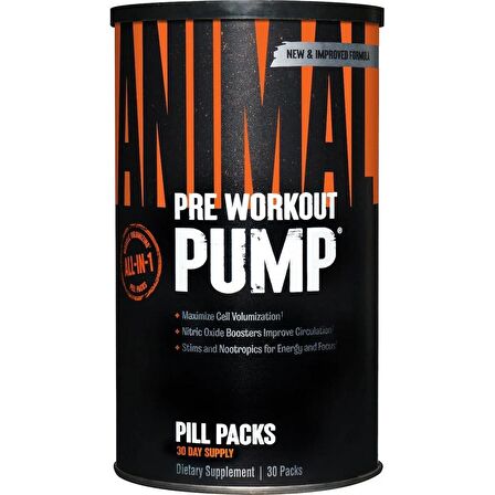 UNİVERSAL ANİMAL PUMP PREWORKOUT 30 PAKET