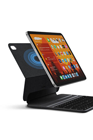 İpad Air 11 Inç M2 6. Nesil Uyumlu Case Magic Keyboard Folio Utra Slim Klavyeli Kılıfı