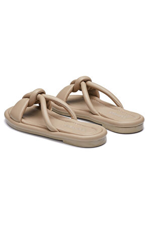 Günlük Kadın Puf Terlik Yumuşak Taban Hafif Esnek Pofuduk Kurdeleli Yazlık Rahat Sandalet 026