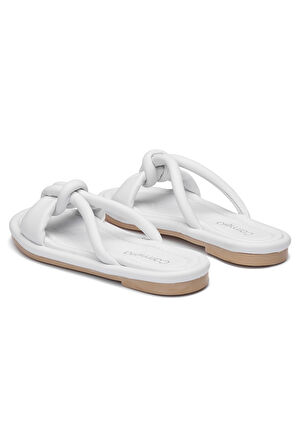 Günlük Kadın Puf Terlik Yumuşak Taban Hafif Esnek Pofuduk Kurdeleli Yazlık Rahat Sandalet 026