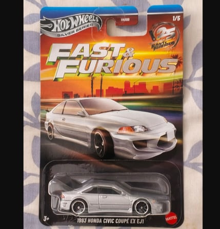 Hot Wheels Siver Series Fast&furious 5'li Set Supra,eciples,honda Civic,mazda Ve Dodge