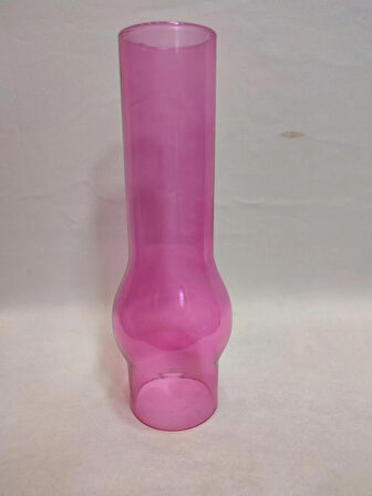 AVİZE LAMBA CAMI.TAM PEMBE RENKTE(Alt çapı:7.00cm-h:25.50cm)