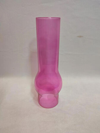 AVİZE LAMBA CAMI.TAM PEMBE RENKTE(Alt çapı:7.00cm-h:25.50cm)