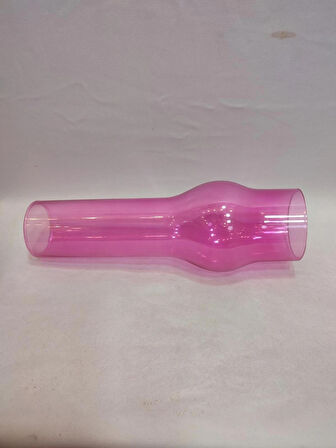 AVİZE LAMBA CAMI.TAM PEMBE RENKTE(Alt çapı:7.00cm-h:25.50cm)