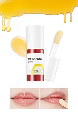 Yoğun Nemlendirici Bal Özlü Dudak Bakım Yağı 5.2g Super Food Lip Oil Honey