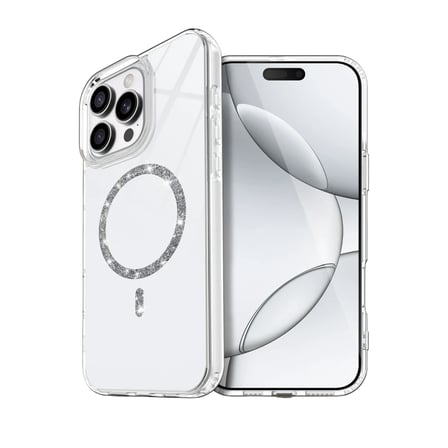 Apple iPhone 16 Pro Max Live Diamond Magsafe Kapak - Şeffaf