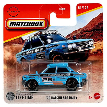 C0859 Matchbox 1:64 Tekli Arabalar 70 DATSUN 510 RALLY JBT02
