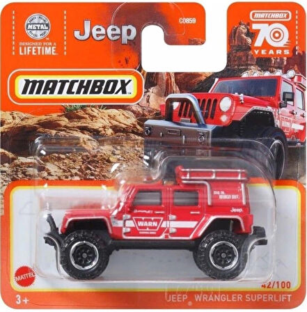 MATCHBOX JEEP WRANGLER SUPERLIFT KIRMIZI METAL TEKLİ ARAÇLAR