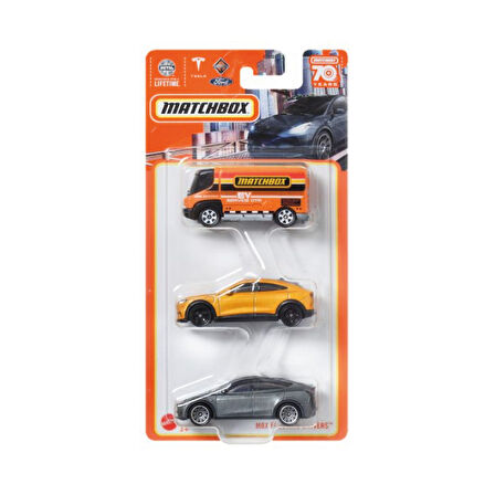 Matchbox 1/64 Ölçek Üçlü Araba Seti HLC05 MBX Electric Drivers