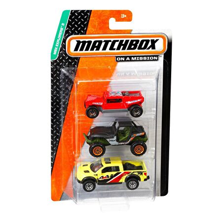 C3713 Matchbox™ 3'lü Araba Seti / Asorti Seçilemez.