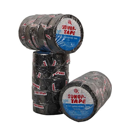 Sunup SN-27918 Siyah 0.13X18 Mm İzole PVC Elektrikçi Bant (5'Li Paket)
