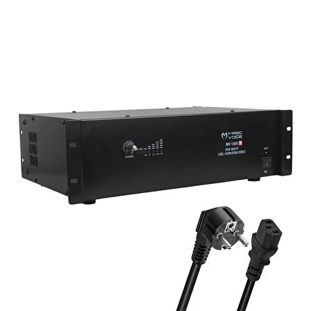 Magicvoice MV-1550 500 Watt 4-8 Ohm 100 Volt 19 Rack Hat Trafolu Power Anfi