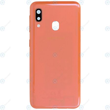 BYR Samsung A20 E Turuncu Kasa + Kapak + Yan Tuşlar, LENS HARİÇ