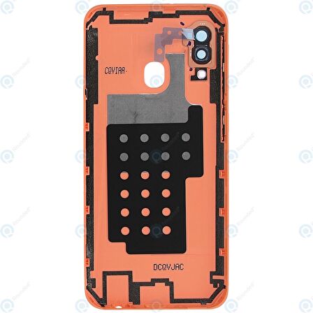 BYR Samsung A20 E Turuncu Kasa + Kapak + Yan Tuşlar, LENS HARİÇ
