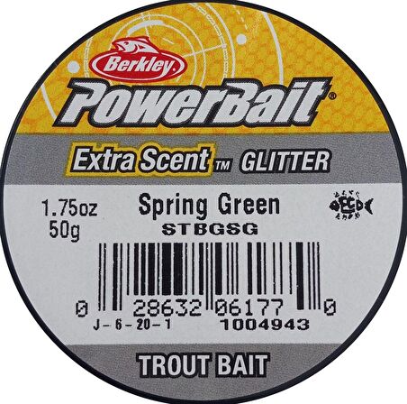 Berkley PowerBait Extra Kokulu Parıltılı Alabalık Yemi Spring Green STBGSG