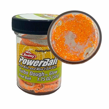 Berkley Powerbait Glow Trout Bait Sahte Yem GLOW ORANGE/WHITE 50G