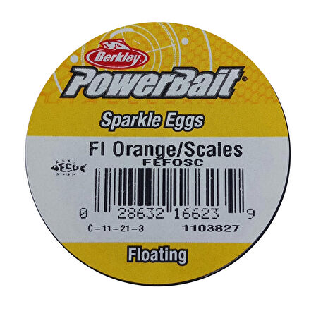 Berkley PowerBait Sparkle Eggs FI Orange Scales Floating 15gr FEFOSC