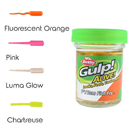 Berkley Gulp Alive Fish Fry 2cm LRF Silikonu Fluorescent Orange(Turuncu)