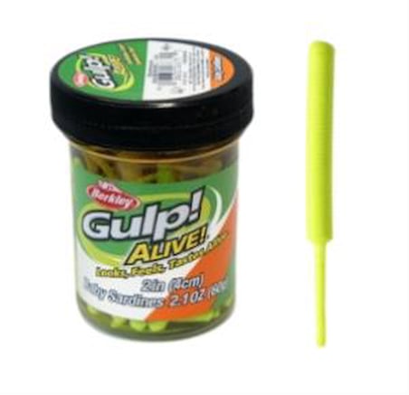 Berkley Gulp Alive Baby Sardine Beyaz Sahte Yemi