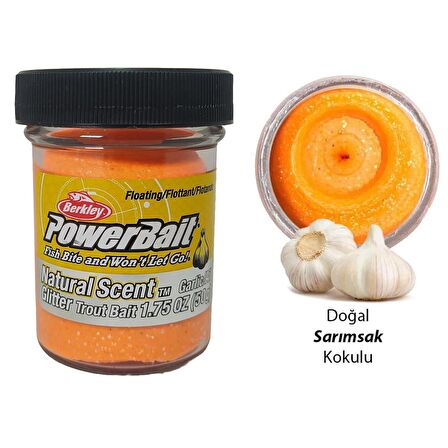 Berkley Garlic Fluorescent Orange Sarımsaklı Parıltılı Alabalık Yemi BGTGFO2
