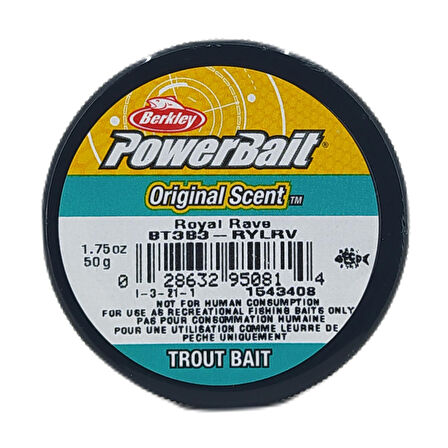 Berkley PowerBait Original Kokulu Alabalık Yemi Royal Rave BT3B3-RYLRV