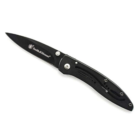 Smith Wesson® LPB Mini Drop Point Folding Knife, Black Çakı CKLPBCP