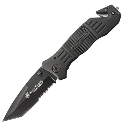 Smith & Wesson® Extreme Ops 2 Drop Point Serrated Katlanır Çakı SWEX2S