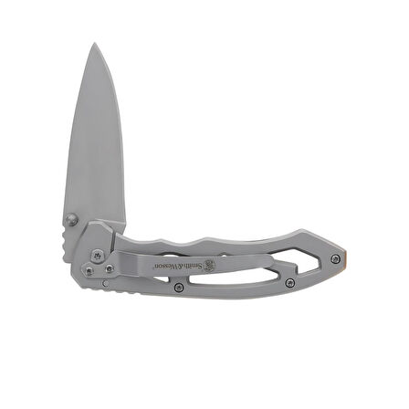 Smith Wesson® Drop Point Silver Skeletonized Çakı CK400CP